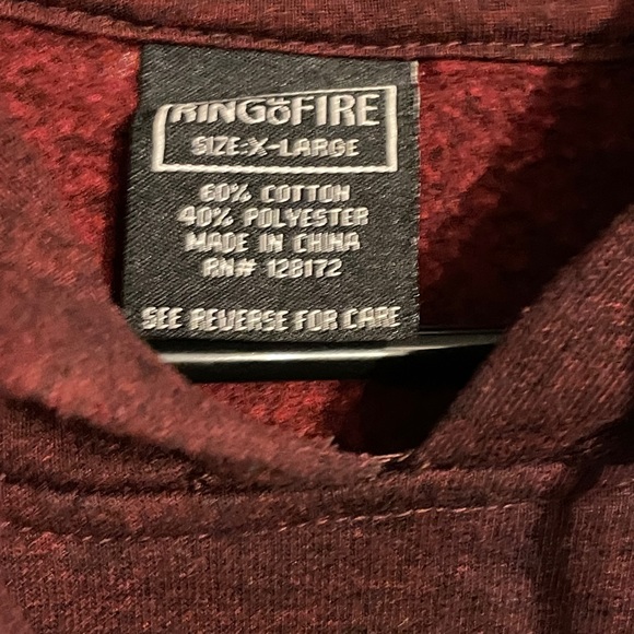 Puma and California Republic X-Large Hoodies Pair Burgundy and Black - Picture 4 of 6